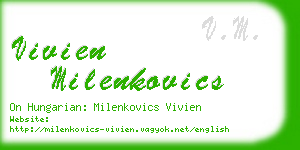 vivien milenkovics business card